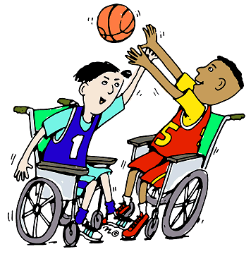 wheelchair basketball (in color) - Clip Art Gallery