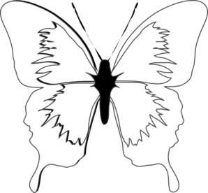 Blue Butterfly clip art - vector clip art online, royalty free ...