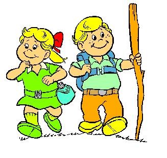 Hiking clipart kids