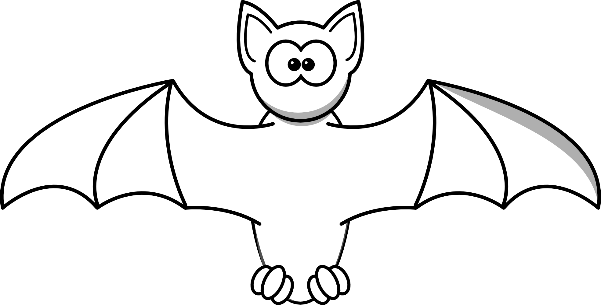 cartoon bat black white line art scalable vector graphics svg ...