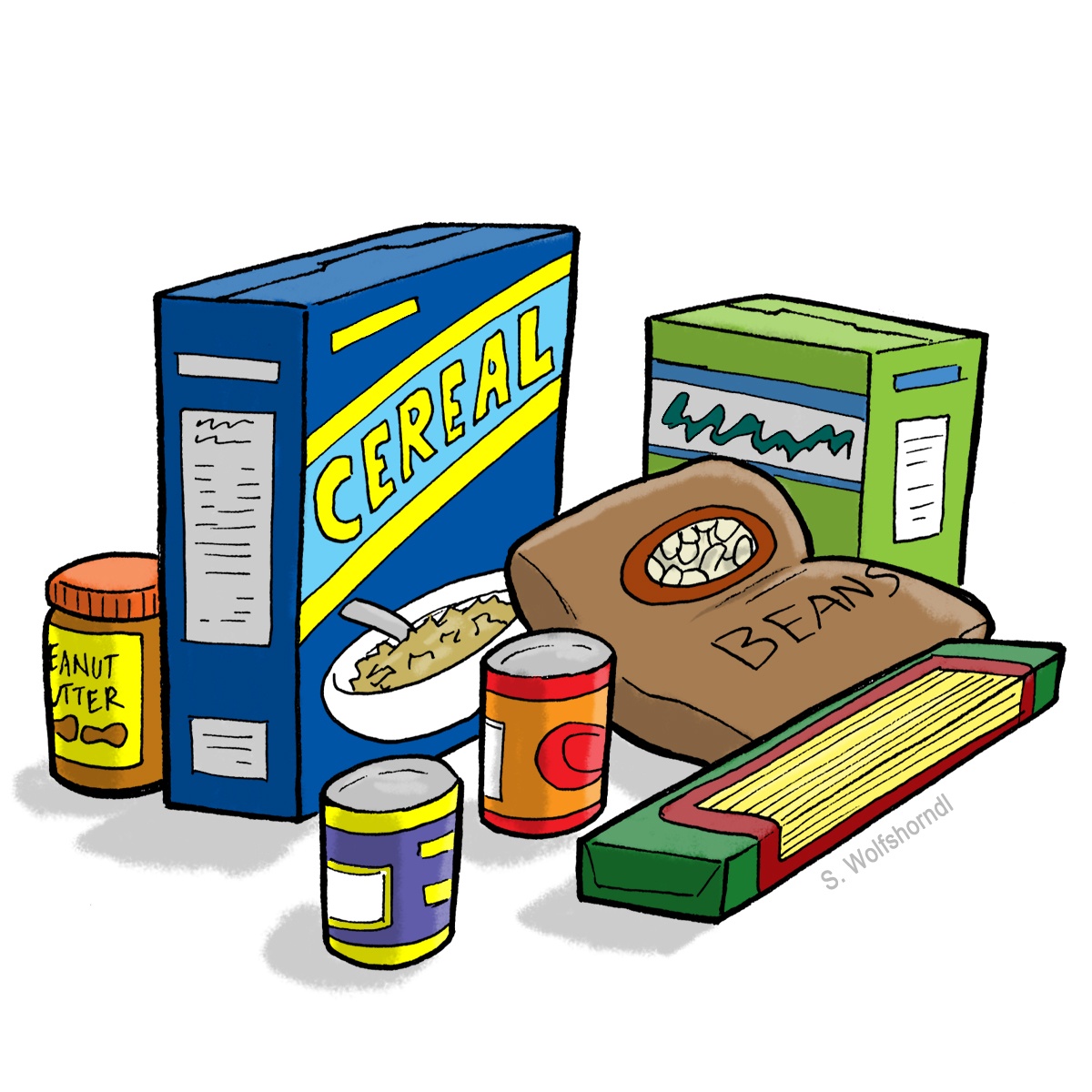 Free clipart cans of food