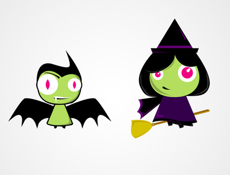 Cute halloween witch clipart