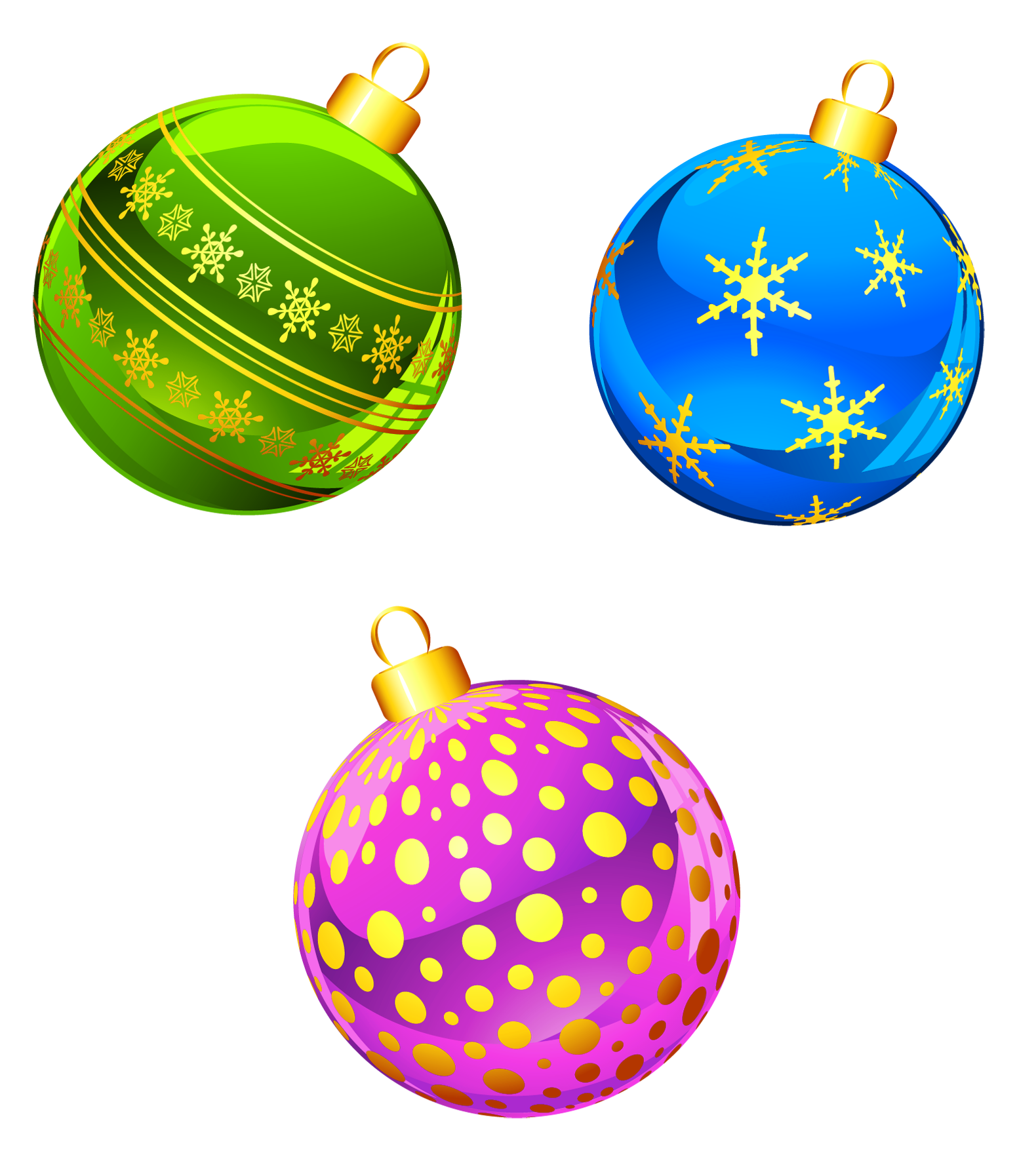 Christmas tree decorations clip art free