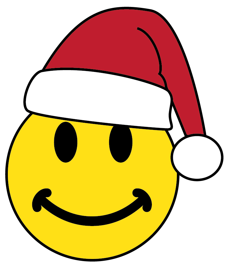 Santa smiley face clipart