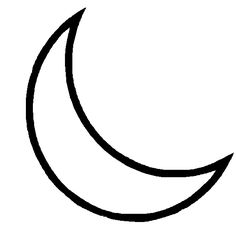 Crescent Moon Outline - ClipArt Best