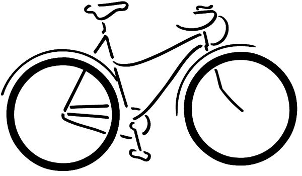 Bicycle drawing vinyl sticker. Customize on line. Bicycles ...