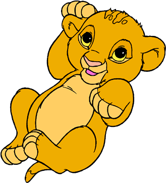 Baby simba clipart