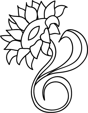 Sunflower Line Drawing - ClipArt Best