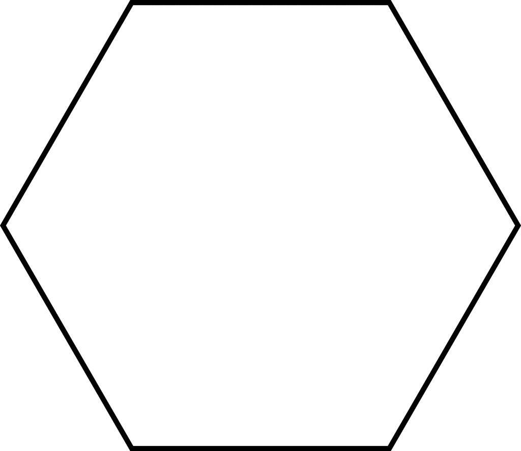 Hexagon clipart outline