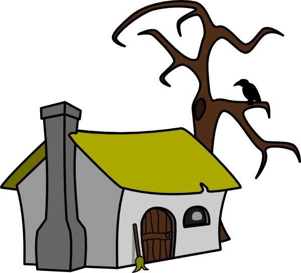 Witch Cottage clip art Free vector in Open office drawing svg ...