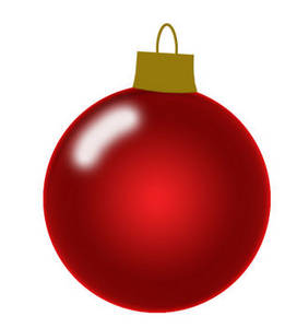 Clipart red christmas ornament