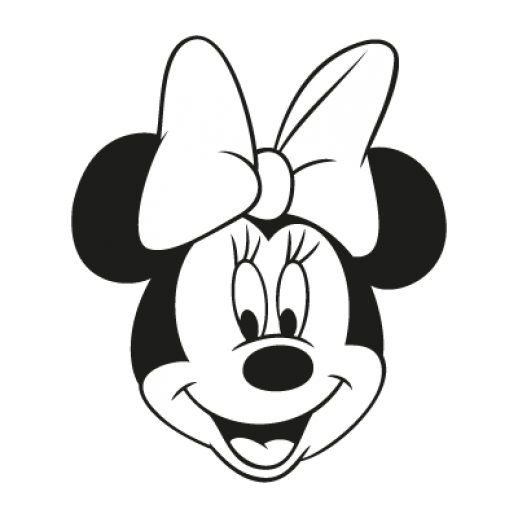 Mouse Minnie Outline Clipart