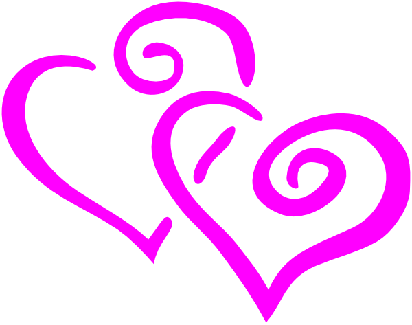 Bright pink heart background clipart