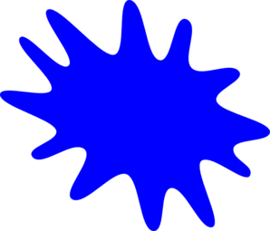 Blue Paint Splotch Clipart