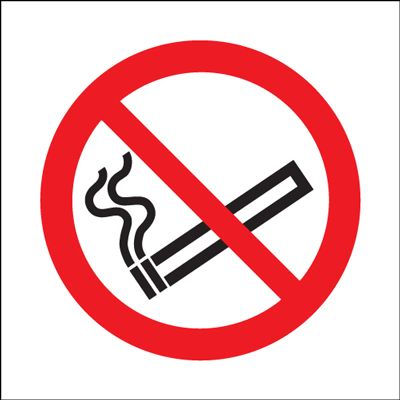 No Smoking Symbol Safety Sign - Square - Blitz Media