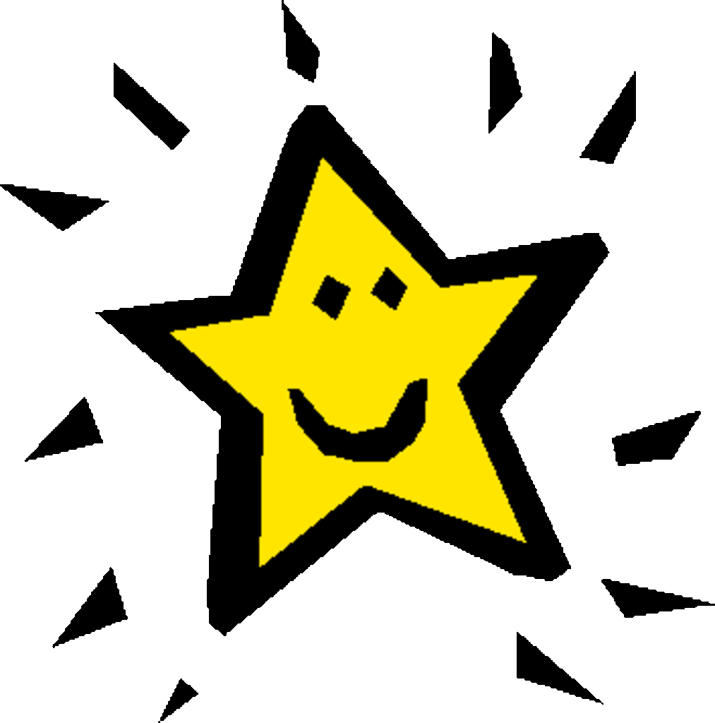 Shining smile star clipart
