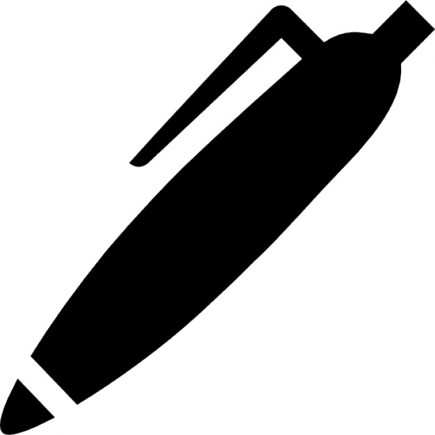 Pen black diagonal symbol of writing tool Icons | Free Download