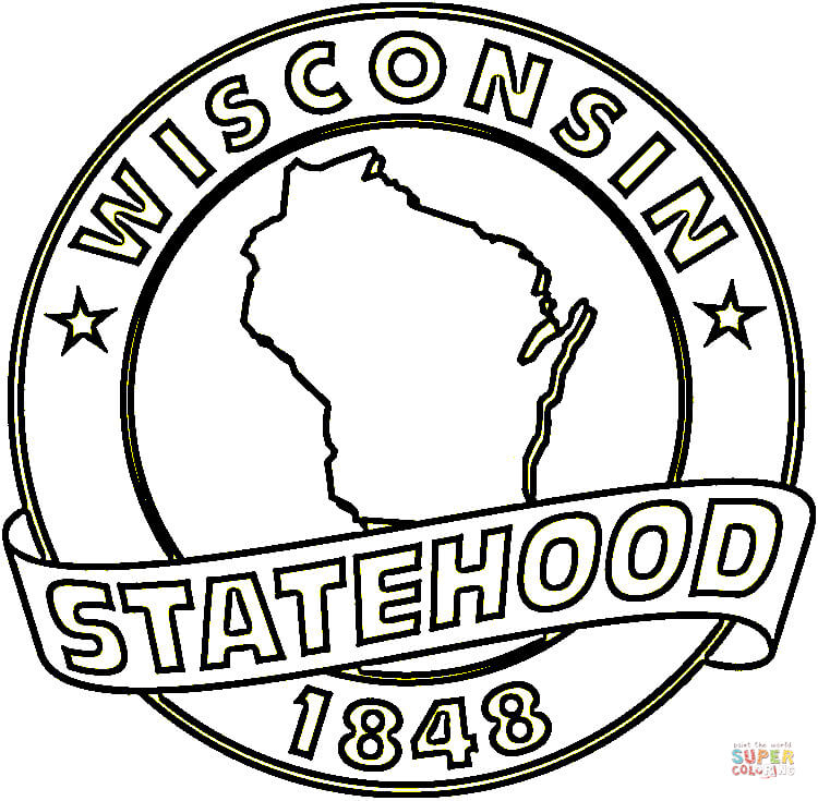 Wisconsin coloring page | Free Printable Coloring Pages