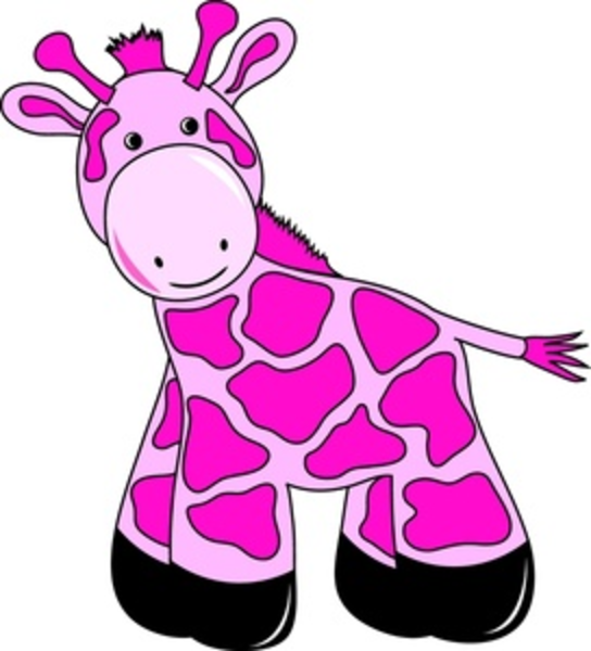 Pink Giraffe Baby - Free Clipart Images