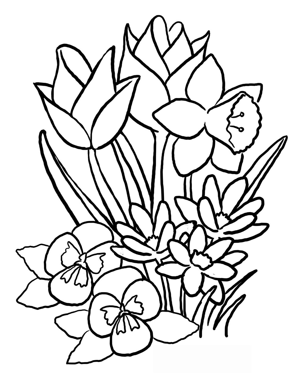 Drawings Of Spring Flowers | Free Download Clip Art | Free Clip ...