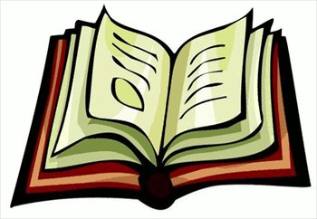 Clip art of an open book