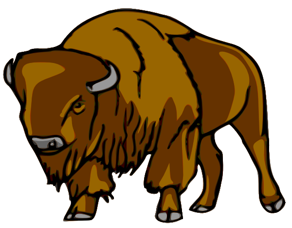 Bison Cartoon Clipart