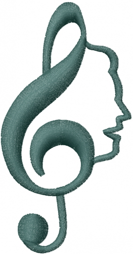 Heads(ATG Freedesigns) Embroidery Design: Treble Clef Outline from ...