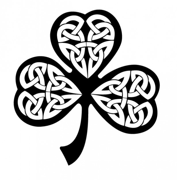 Tribal shamrock black clover icon vector | Download free Vector