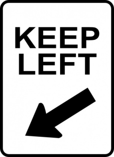 Leomarc Sign Keep Left clip art | Download free Vector