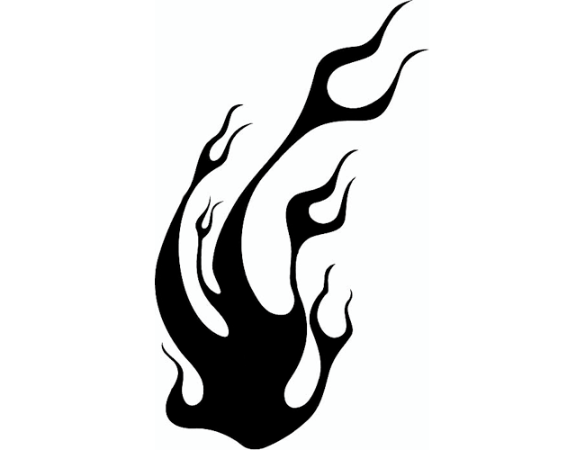 Black And White Flame Tattoos - ClipArt Best
