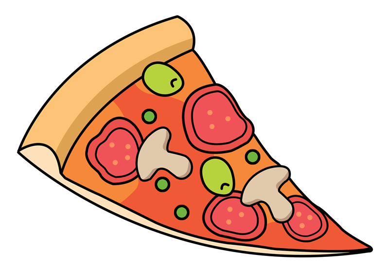 Piece of pizza clipart