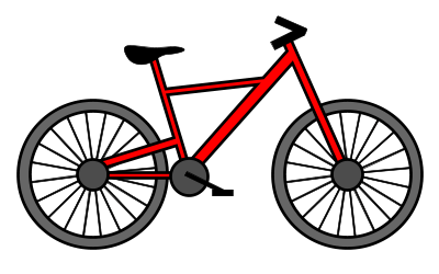 Cartoon Red Bike