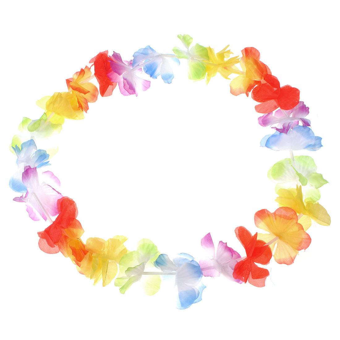 Hawaiian Flower Leis Headband Bracelets Beach Party Fancy Dress ...