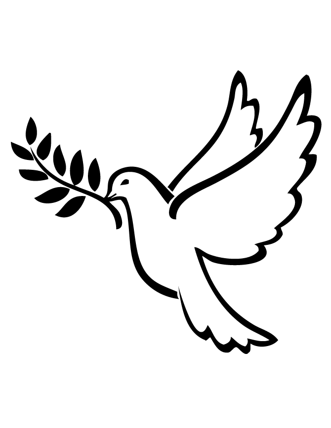 White Dove Coloring Page - AZ Coloring Pages