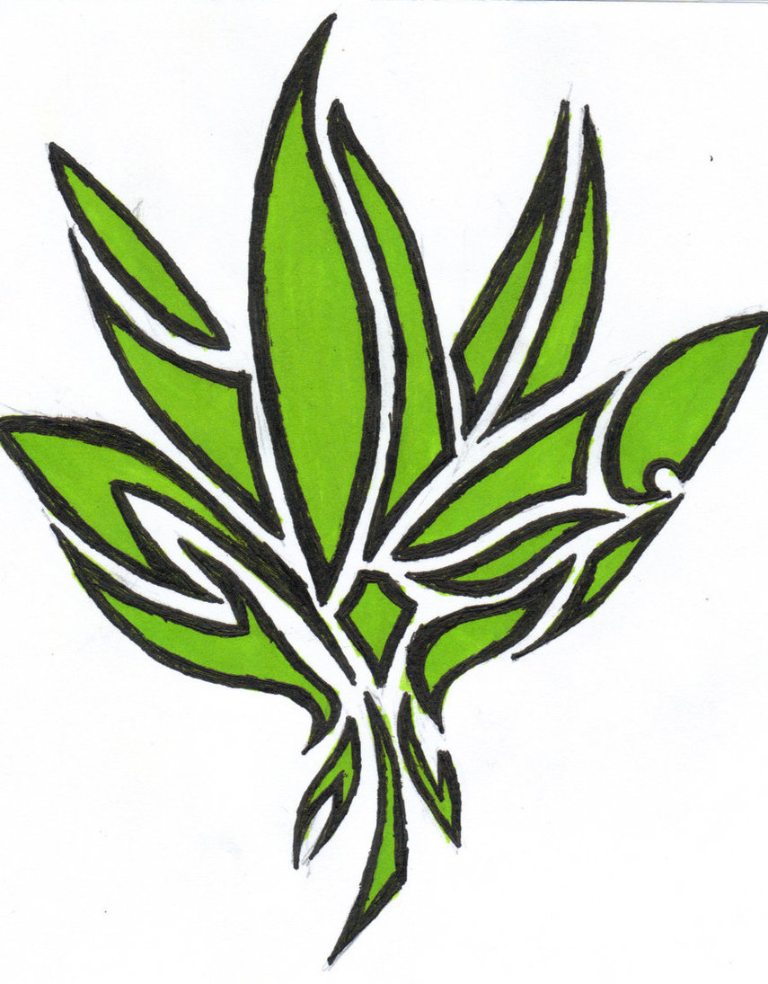 Pot Leaf Outline Clipart - Free to use Clip Art Resource