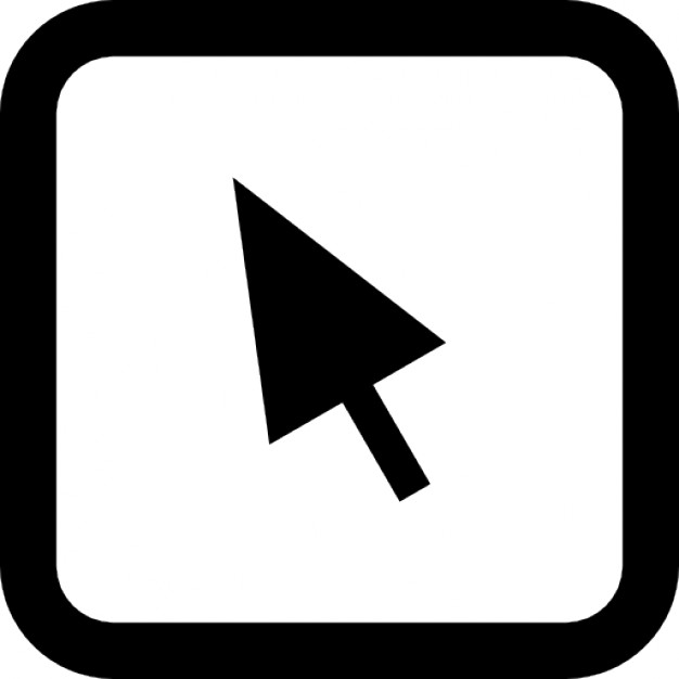 Cursor arrow in a rounded square interface symbol Icons | Free ...