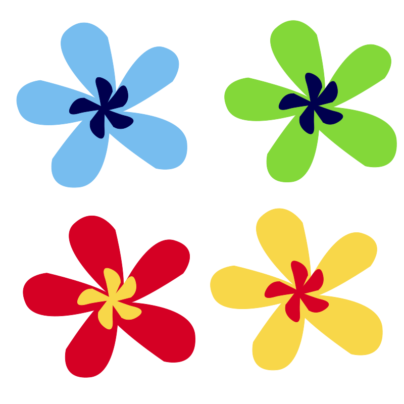 Rainbow flower Free Vector / 4Vector