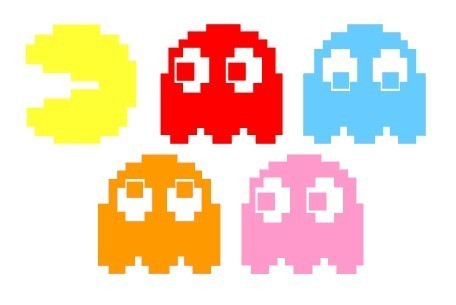 PAC-MAN and GHOSTS Vinyl Decal Set by ImakeNeatStuff on Etsy