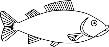 Free Fish Outline Clipart - ClipArt Best