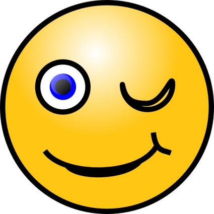 Winking eye clipart