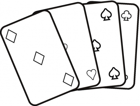 Playing Cards coloring page | Super Coloring