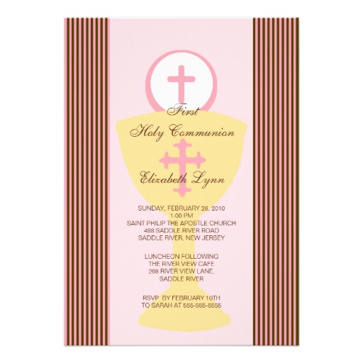 Communion Chalice and Host Personalized Invites from Zazzle.