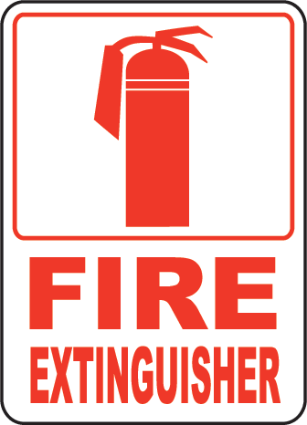 Fire Extinguisher Sign by SafetySign.com - R5432
