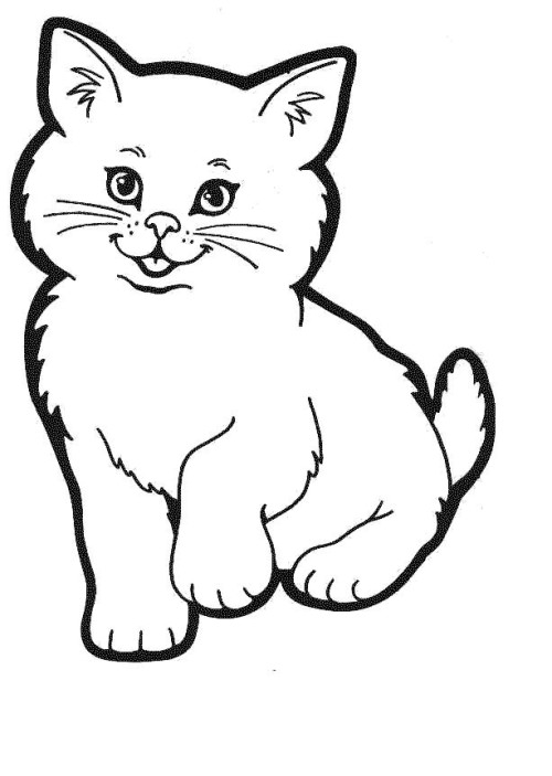 coloring pages draw a cat for kids | free coloring pages, disney ...