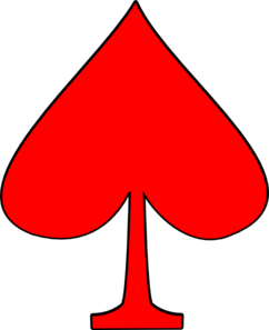 Red Spades Clip Art - vector clip art online, royalty ...