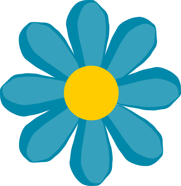 Blue Flower Clip Art - vector clip art online ...