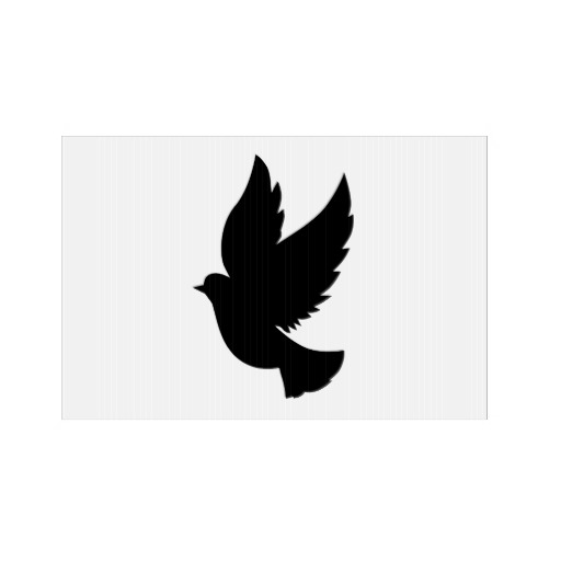 Flying Dove Silhouette Signs from Zazzle.