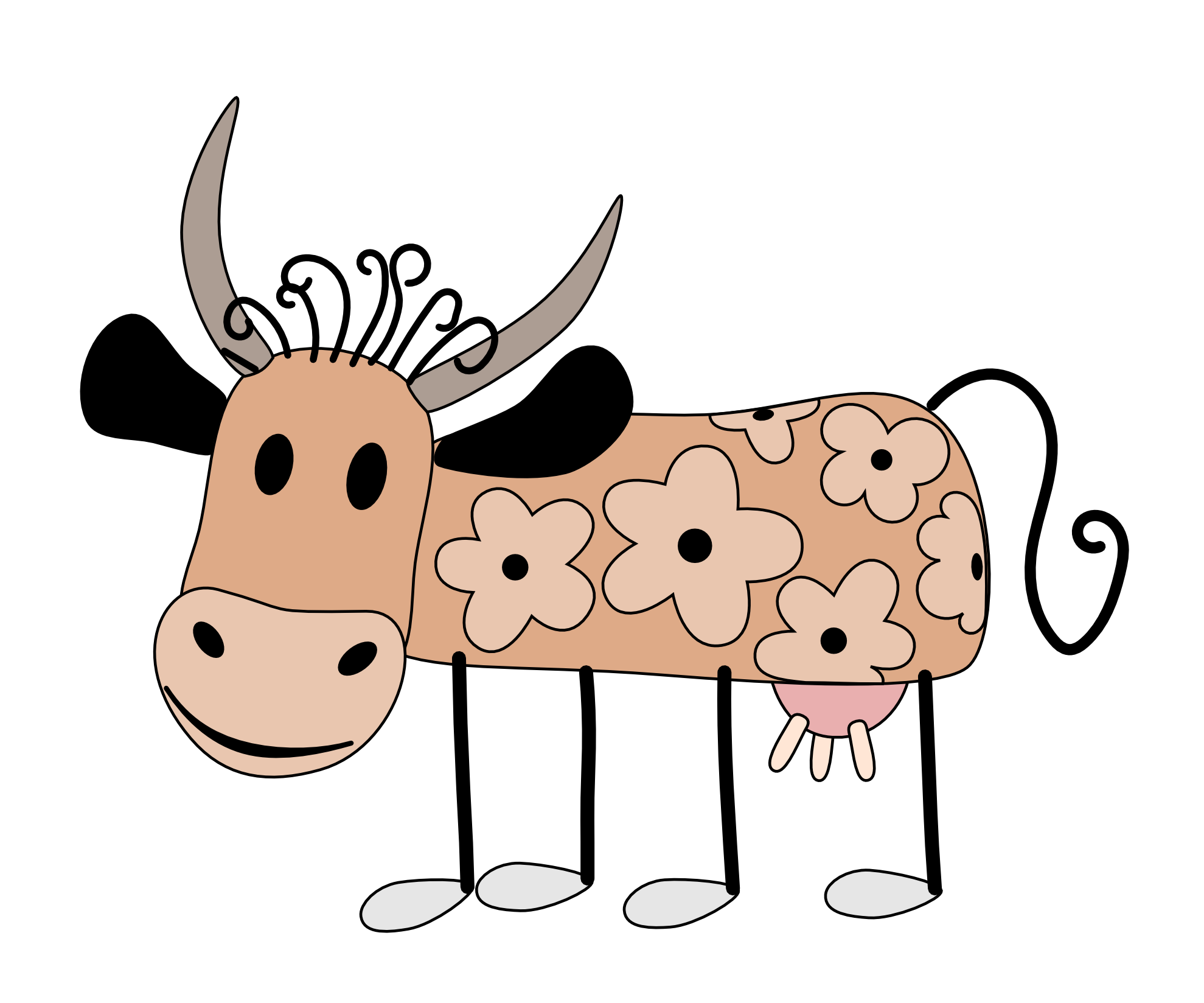 Clip Art: Cartoon Cows 2 Animal Redonkulous ...