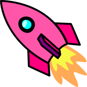 Pink Rocket clip art - vector clip art online, royalty free ...