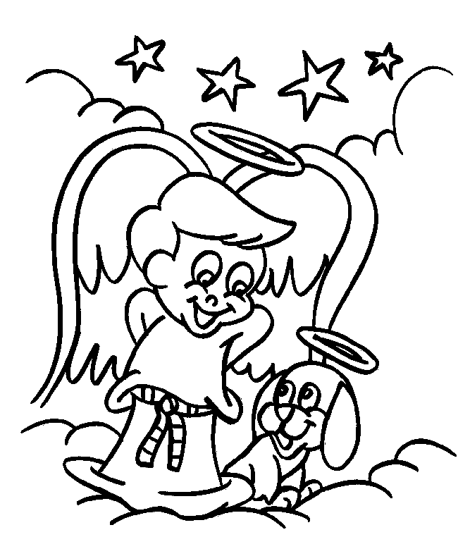 Christmas angel Coloring Pages